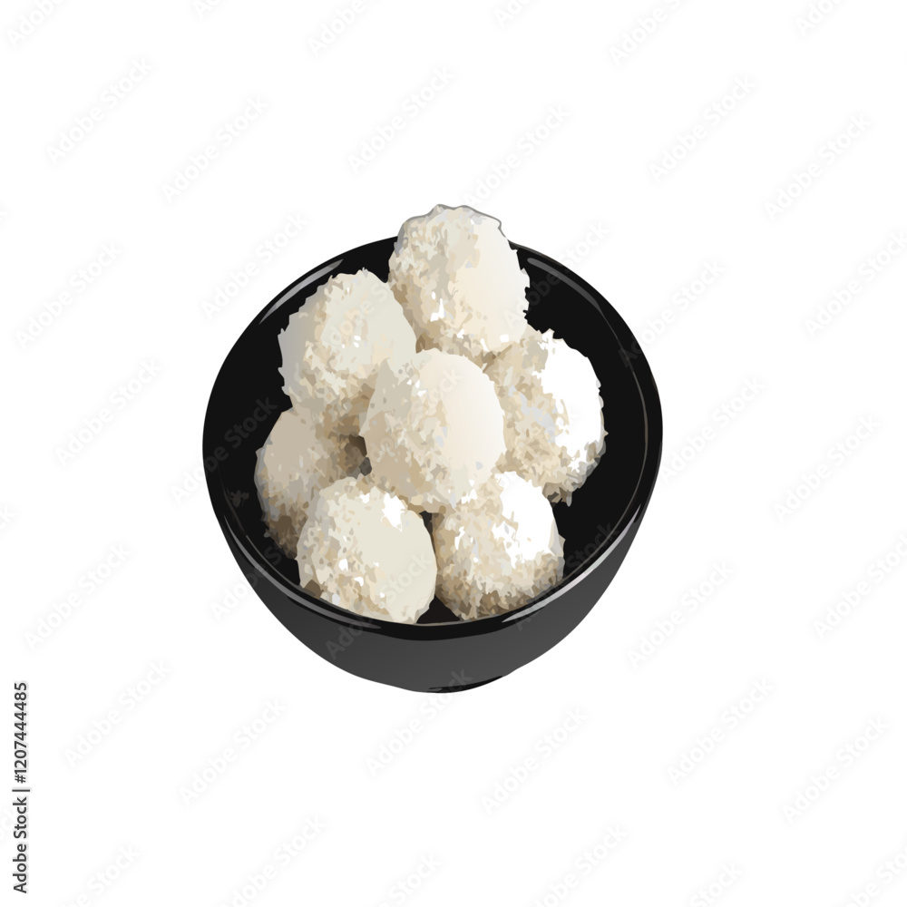 Coconut candies with nuts isolated on a white background vector illustration (1) Coconut candies with nuts isolated on a white background vector illustration (1)