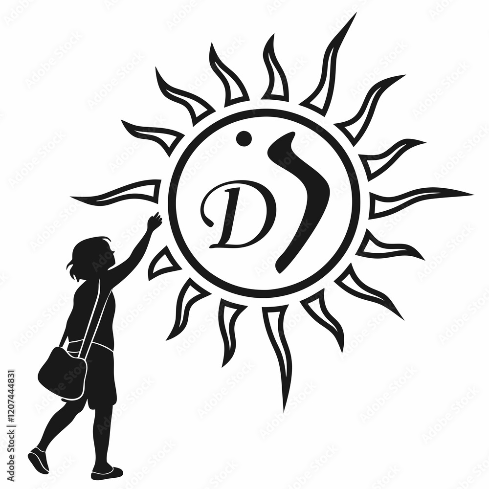 Fototapeta premium Propose Day vector silhouette black design white background