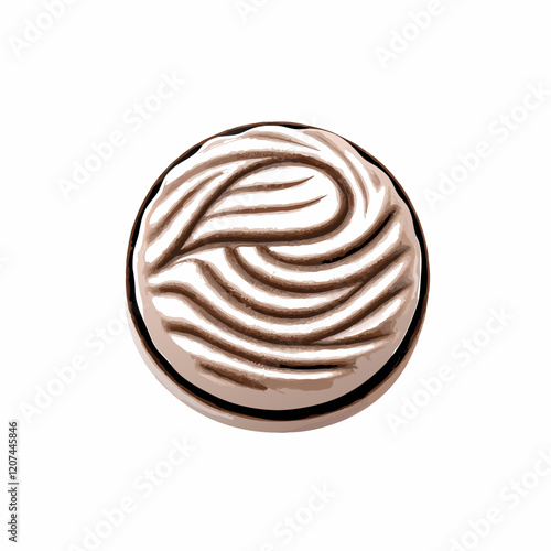 Creamy chocolate cake isolated vector illustration (3)