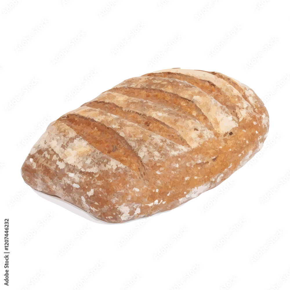 Delicious homemade bread vector illustration (2) Delicious homemade bread vector illustration (2)