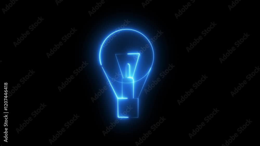 Glowing light bulb symbol animation Energy idea Electric neon bulb icon bright bulb concept contour bulb modern energy power glowing idea isolated lamp light bulb Glowing light bulb symbol animation Energy idea Electric neon bulb icon bright bulb concept contour bulb modern energy power glowing idea isolated lamp light bulb
