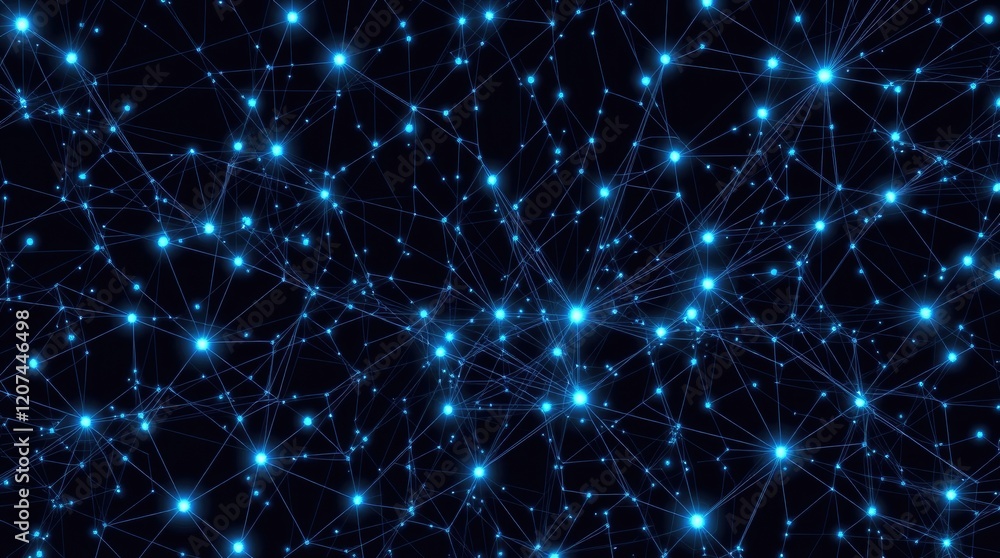 Naklejka premium view of a digital background perfect for tech processes, AI, data transfer, and digital storage; top-down perspective with a focus on geometric shapes and data streams