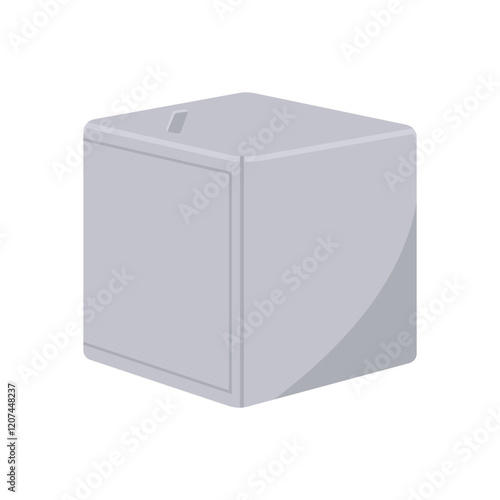 Donation Metallic Box Vector Illustration