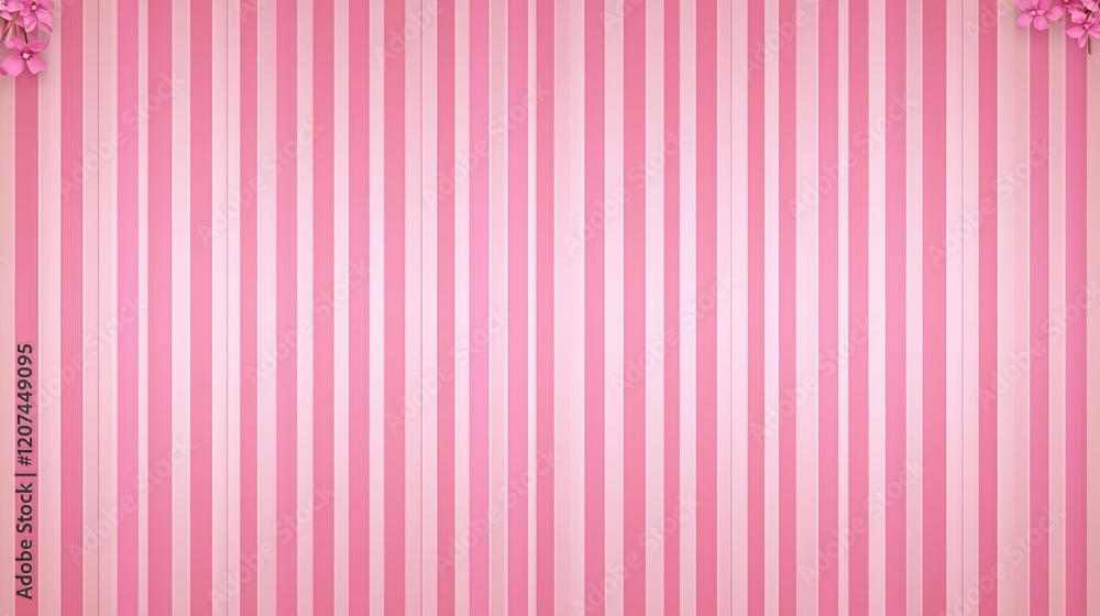 seamless of  Striped candy pink studio backdrop with empty space for your content , isolated on white background,  , copy space for text,