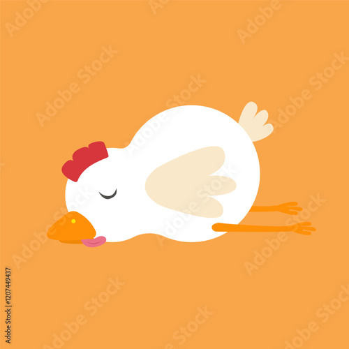 chicken sick with bird influenza virus