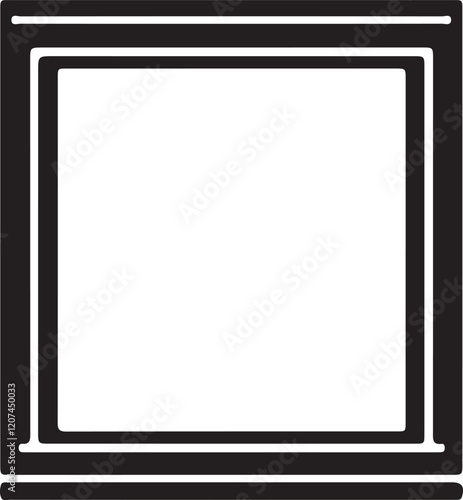 A classic black and white frame on a white background. Geometric shapes, clean lines, balanced symmetry, and visual clarity are key.  The style should evoke a sense of sophistication