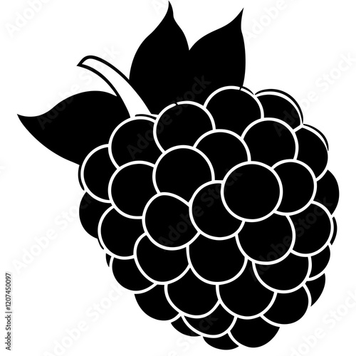 Minimalist Blackberry Vector Art