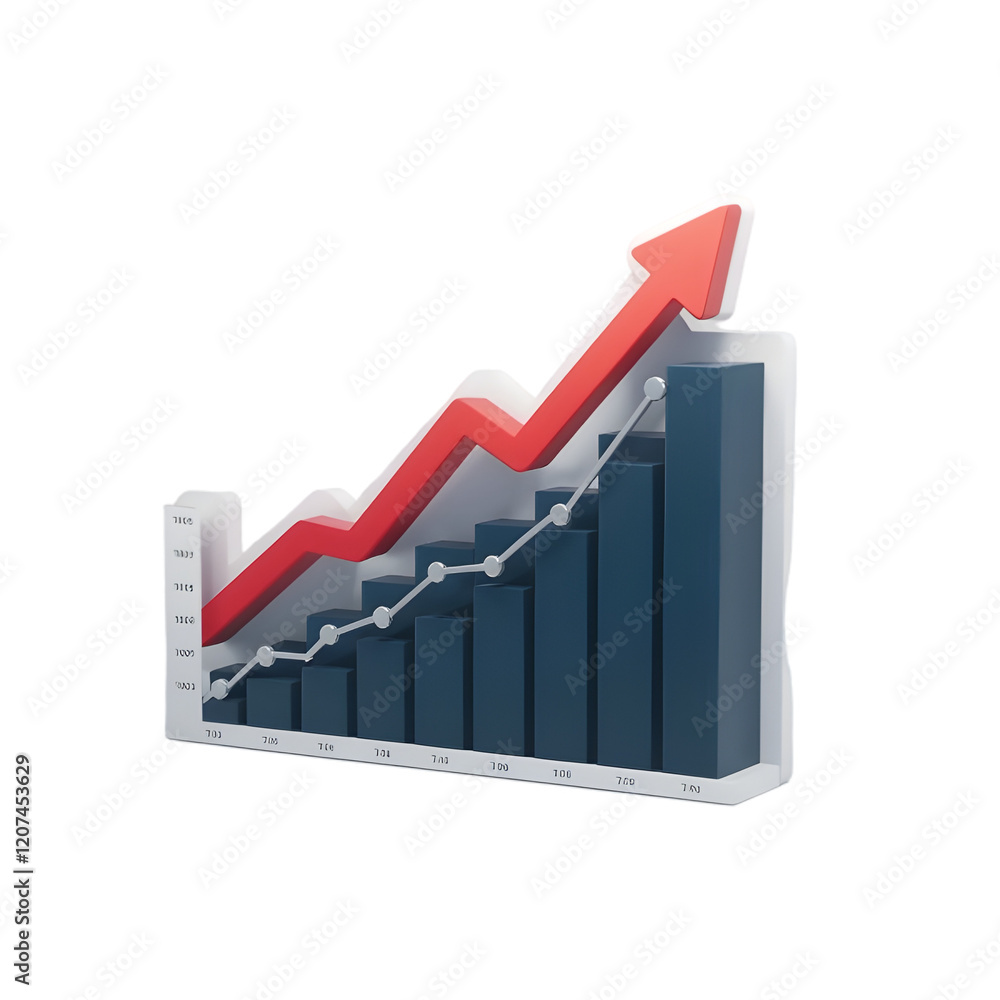 business graph showing growth business graph showing growth