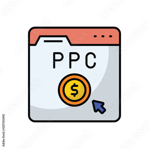 Pay Per Click vector icon