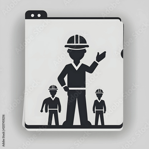 Vector of a boss giving instructions.