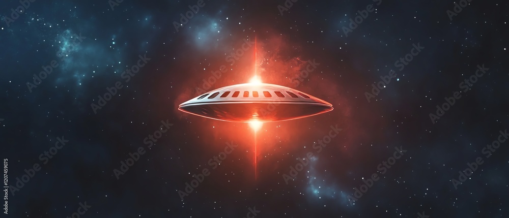 A lone spaceship floats amidst a vibrant red nebula. Mysterious and atmospheric, perfect for science fiction or fantasy projects. A lone spaceship floats amidst a vibrant red nebula. Mysterious and atmospheric, perfect for science fiction or fantasy projects.