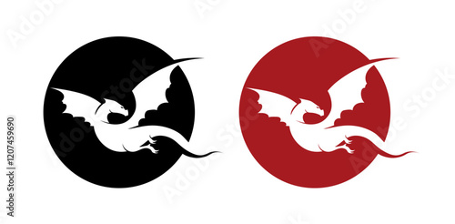 Dragon vector icon illustration imagine animal fantasy