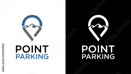 Free Download Pin Map Car parking mountain Location Flat Icon logo illustration - GFXLoad