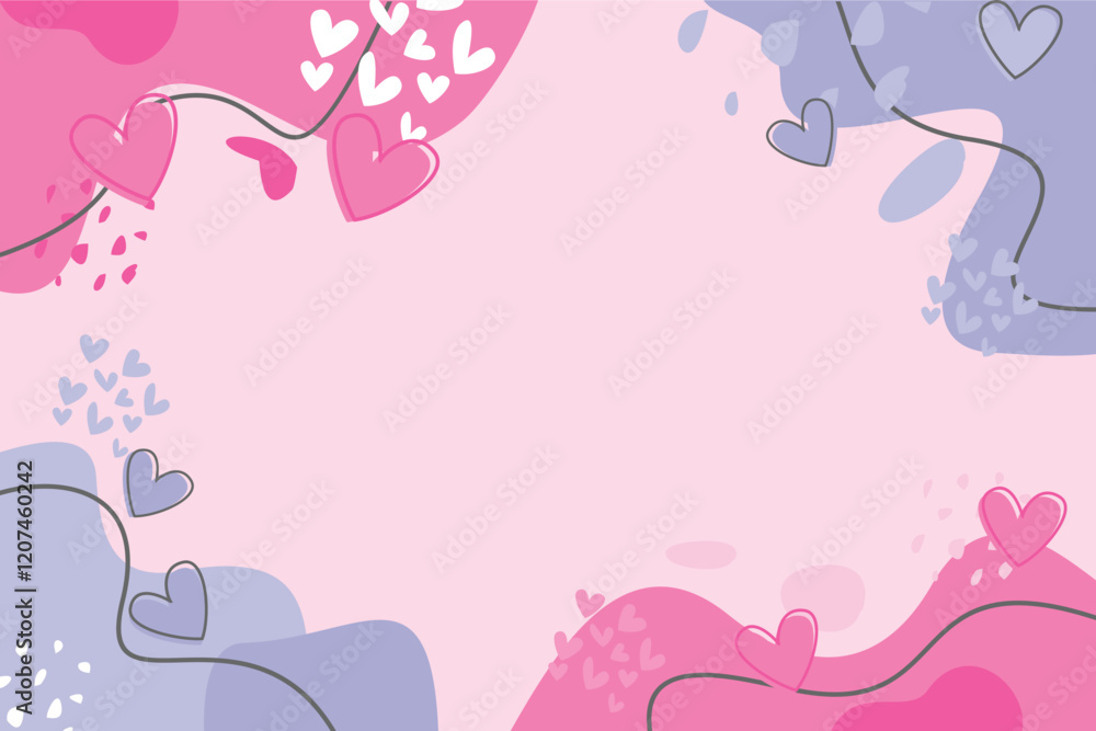 Hand drawn valentine's day background vector template EPS.10 Hand drawn valentine's day background vector template EPS.10