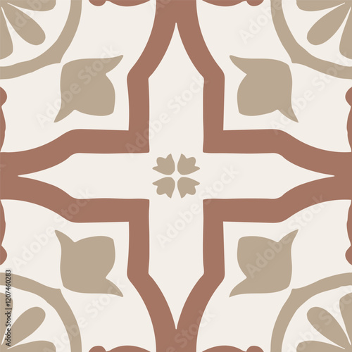Mocha Azulejos Vector Tile