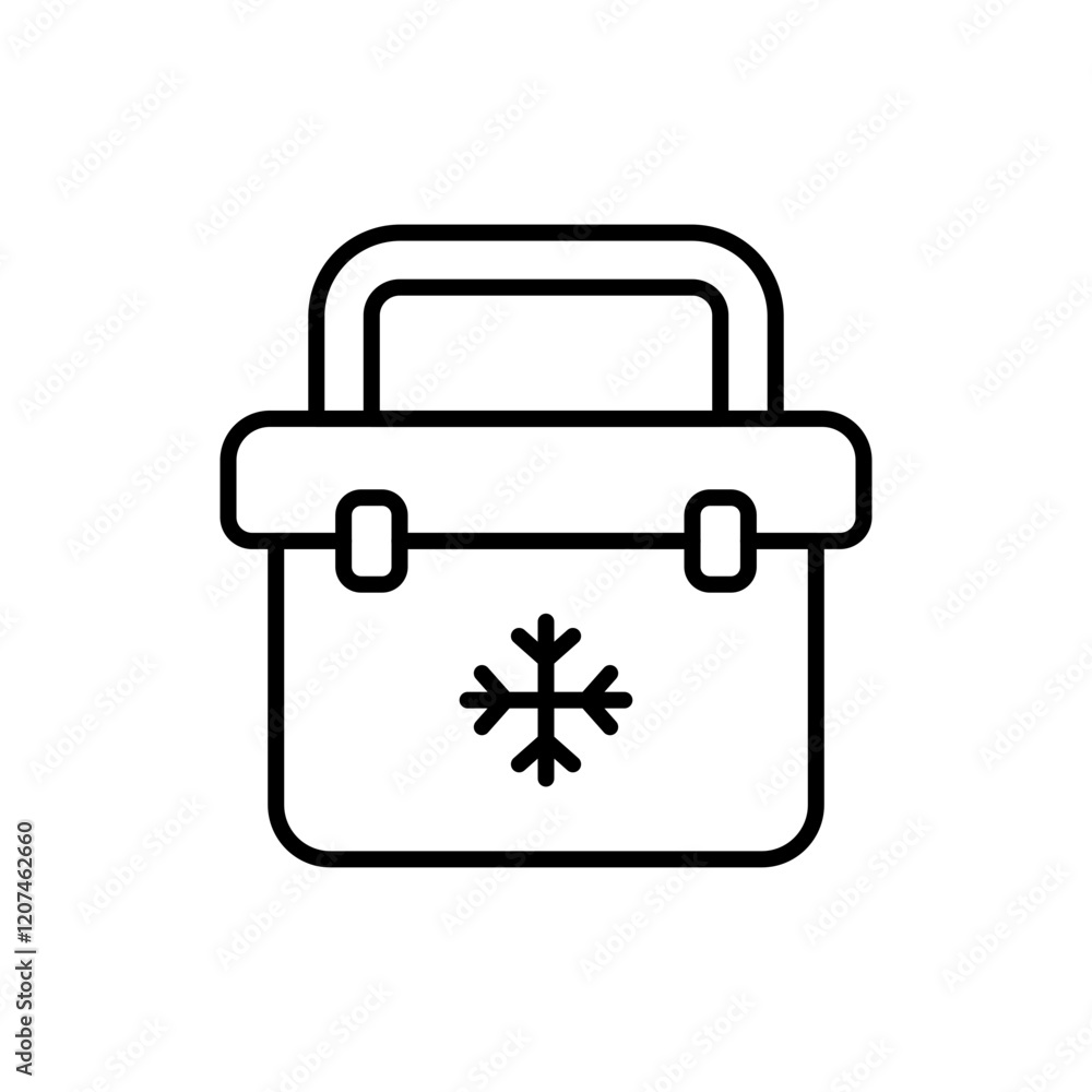 Ice box outline icons, minimalist vector illustration ,simple transparent graphic element .Isolated on white background Ice box outline icons, minimalist vector illustration ,simple transparent graphic element .Isolated on white background