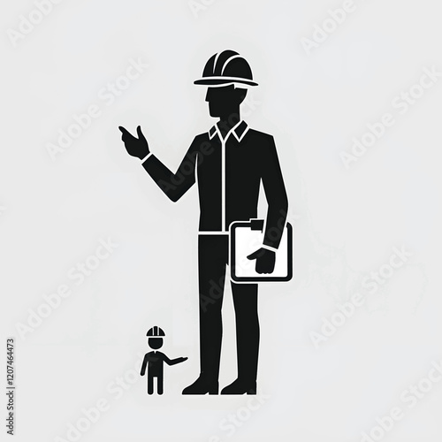 Vector of a boss giving instructions.