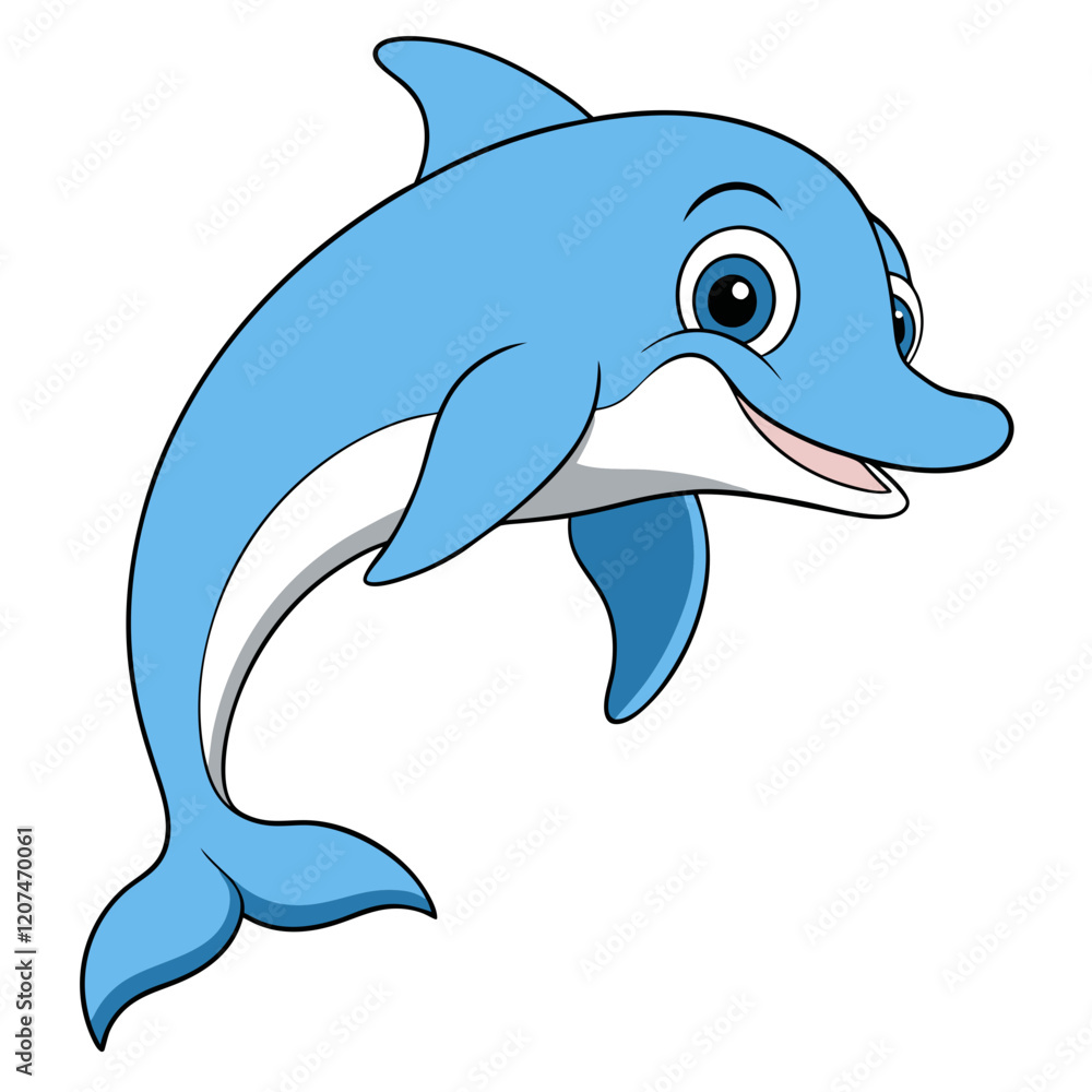 Obraz premium dolphin isolated on white background