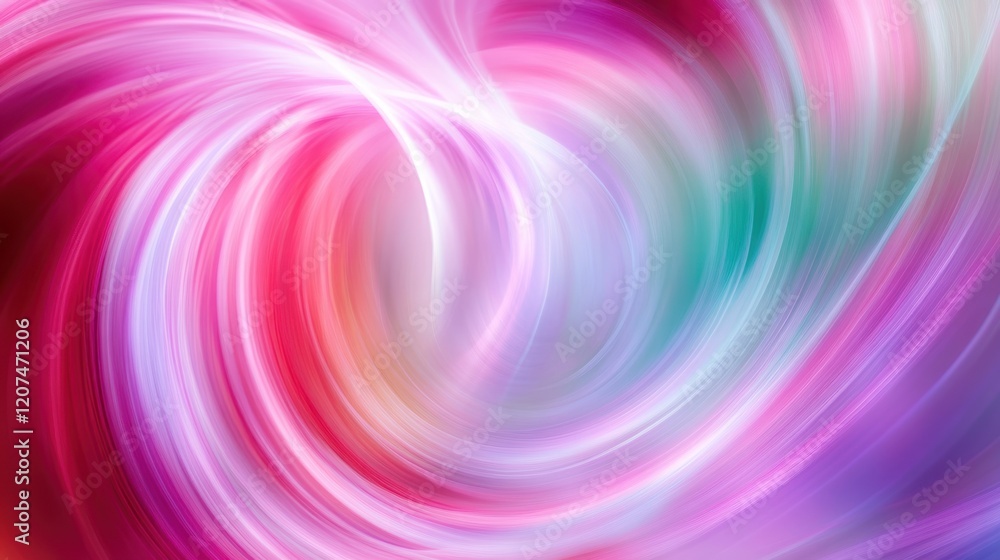 Obraz premium Abstract swirling vibrant pink, purple, and teal light streaks.