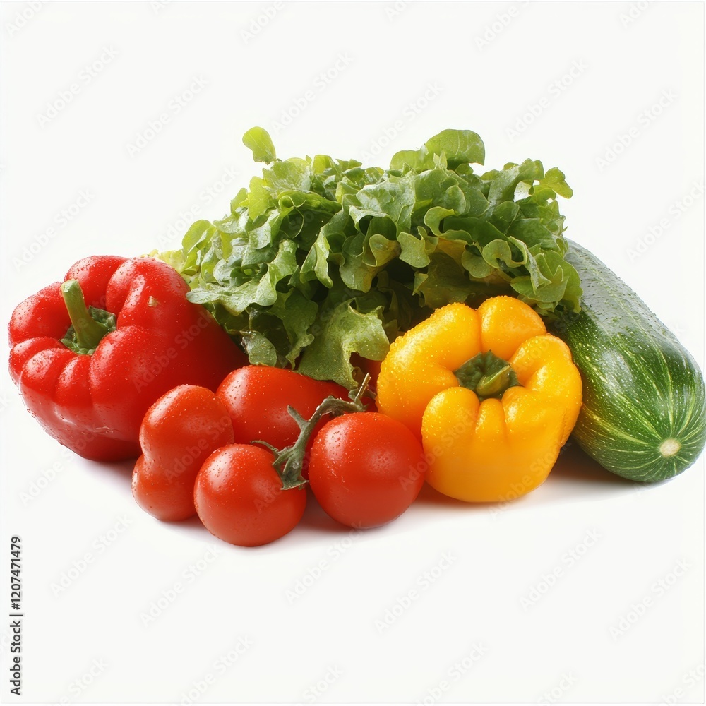 Assorted Vegetables Isolated on White Background, Fresh, Healthy, Natural Ingredients, Organic Food, Cooking Essentials Assorted Vegetables Isolated on White Background, Fresh, Healthy, Natural Ingredients, Organic Food, Cooking Essentials