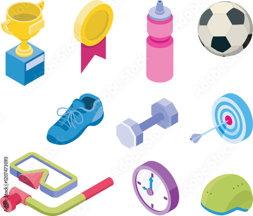 Sport isometric icons