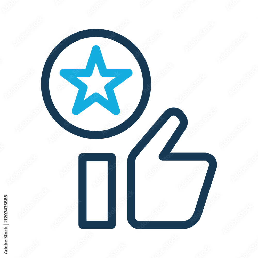 Satisfaction Icon with Outline Color Style Satisfaction Icon with Outline Color Style