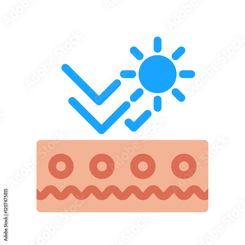 anti UV illustration icon skin design blue skin tone color