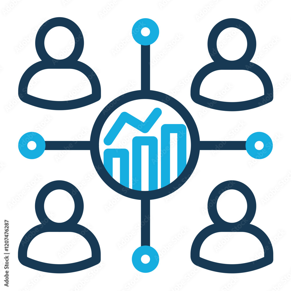 Stakeholder Icon with Outline Color Style Stakeholder Icon with Outline Color Style