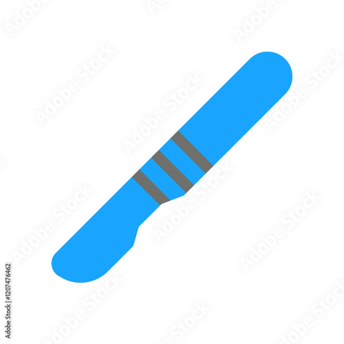 skalpel blue and grey flat icon illustration design