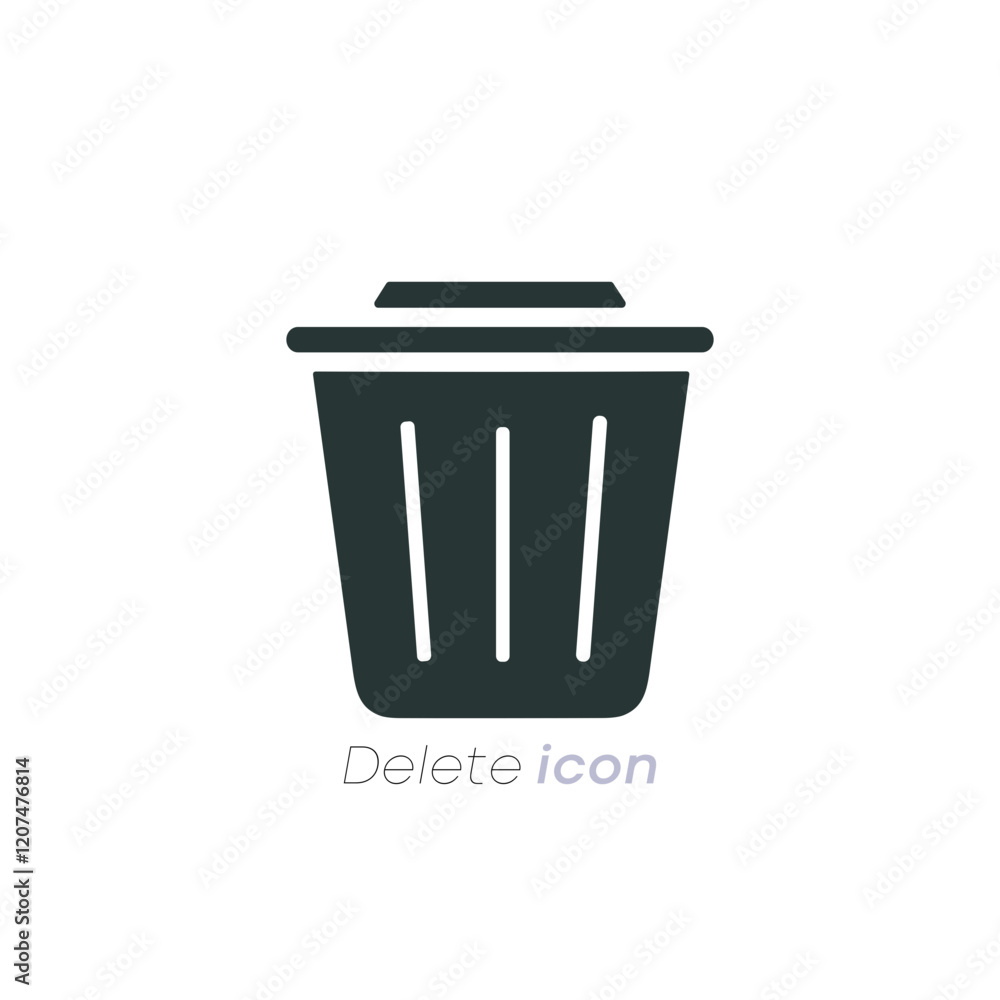 trash bin icon. delete icon. waste bin vector trash bin icon. delete icon. waste bin vector