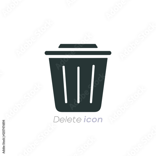 trash bin icon.  delete icon. waste bin vector