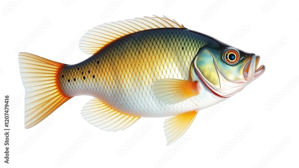 Crappie Fish Isolated White Background - High Resolution AI Photo Crappie Fish Isolated White Background - High Resolution AI Photo