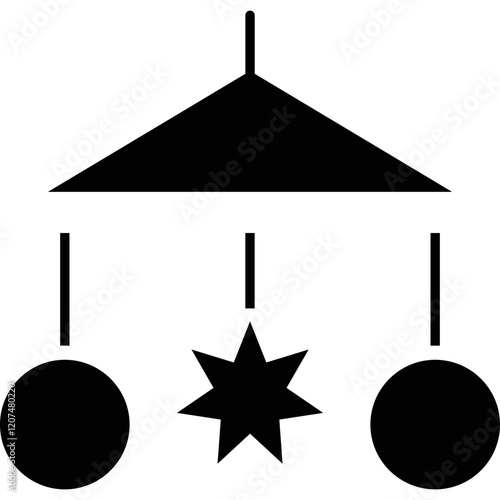 Simple vector icon baby rattle