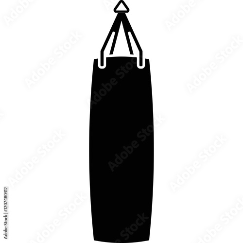 Simple vector icon punching bag