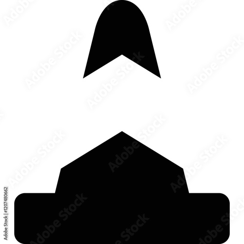 Simple vector icon traffic cone