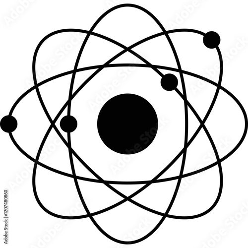Simple vector icon atom

