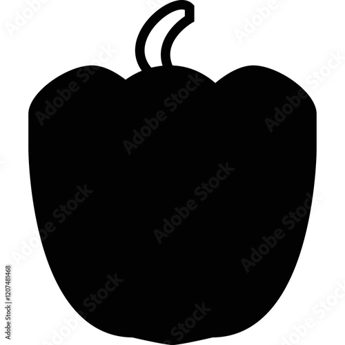 Simple vector icon bell pepper