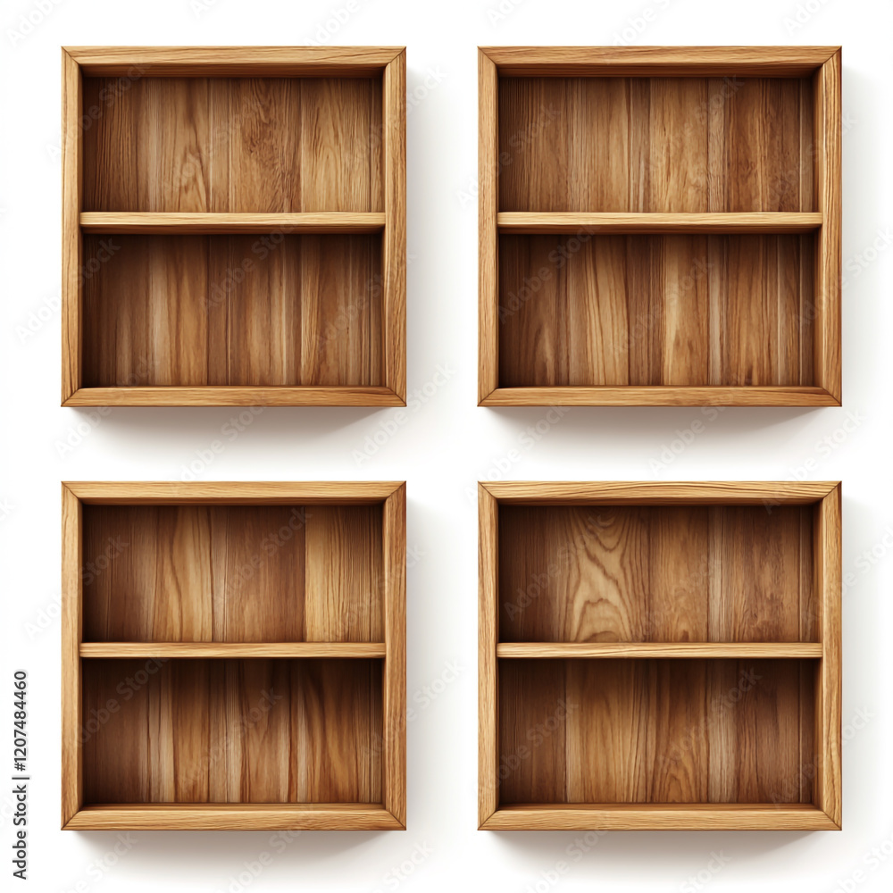wooden bookcases isolated on white background full depth of feild. wooden bookcases isolated on white background full depth of feild.