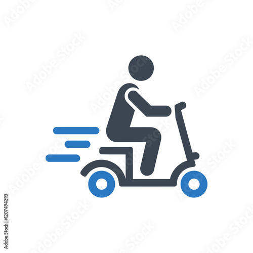 Scooter speed delivery icon