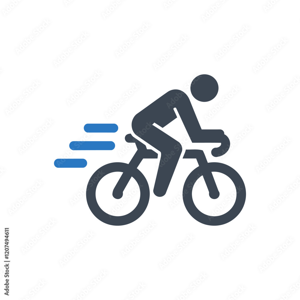 Bicycle delivery speed icon Bicycle delivery speed icon