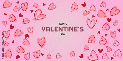 Happy Valentine's day, abstract heart background. Concept love, valentine day design for greeting card, fashion, commercial, banner, invitation. Romantic wedding design. Vector stock illustration