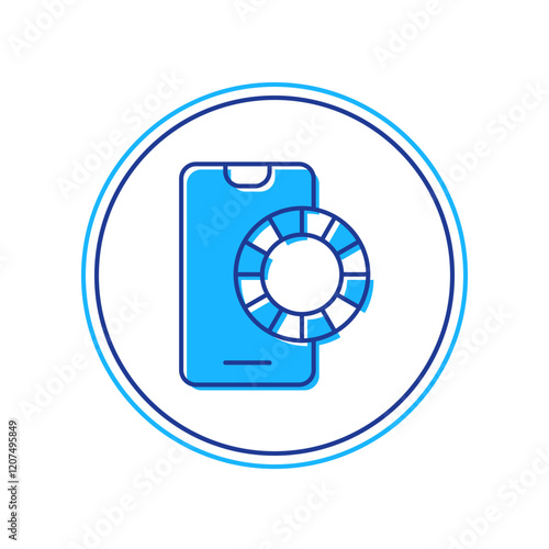 Filled outline Online sports betting icon isolated on white background. Sport bet bookmaker. Betting online make money. Vector