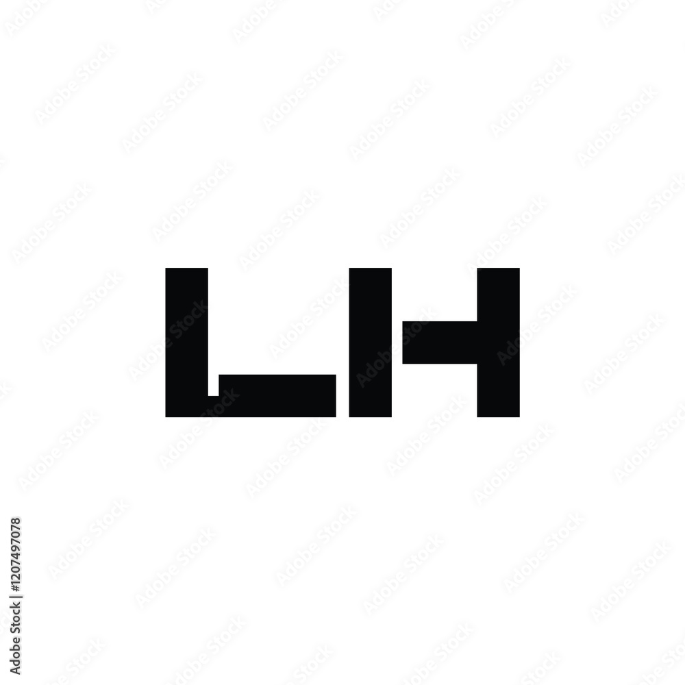 LH monogram logo design letter text name symbol monochrome logotype alphabet character simple logo LH monogram logo design letter text name symbol monochrome logotype alphabet character simple logo