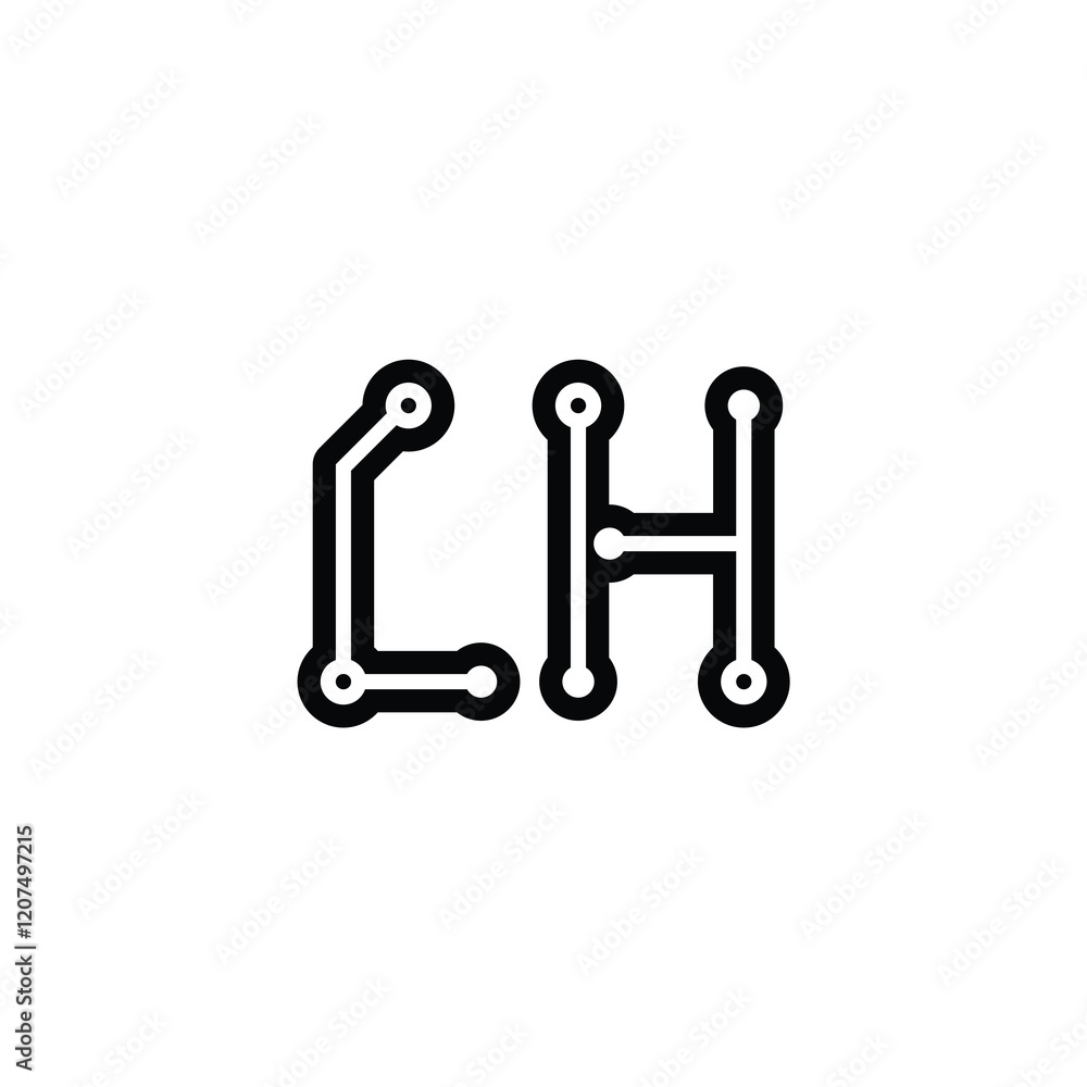 LH monogram logo design letter text name symbol monochrome logotype alphabet character simple logo LH monogram logo design letter text name symbol monochrome logotype alphabet character simple logo