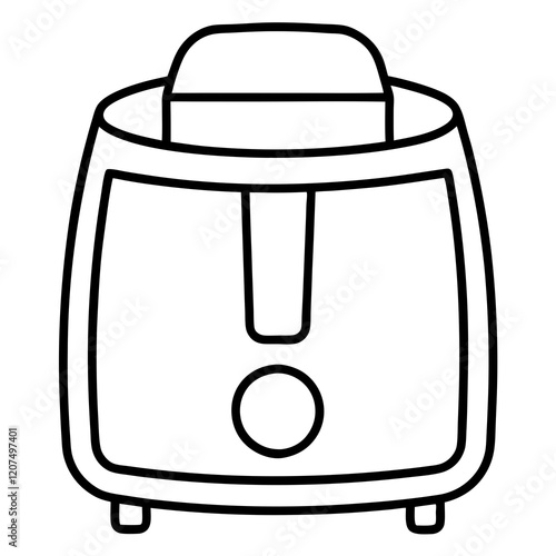 air fryer line art vector illustration 