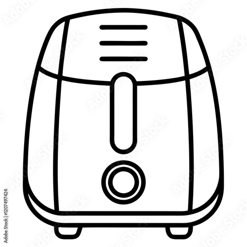 air fryer line art vector illustration 