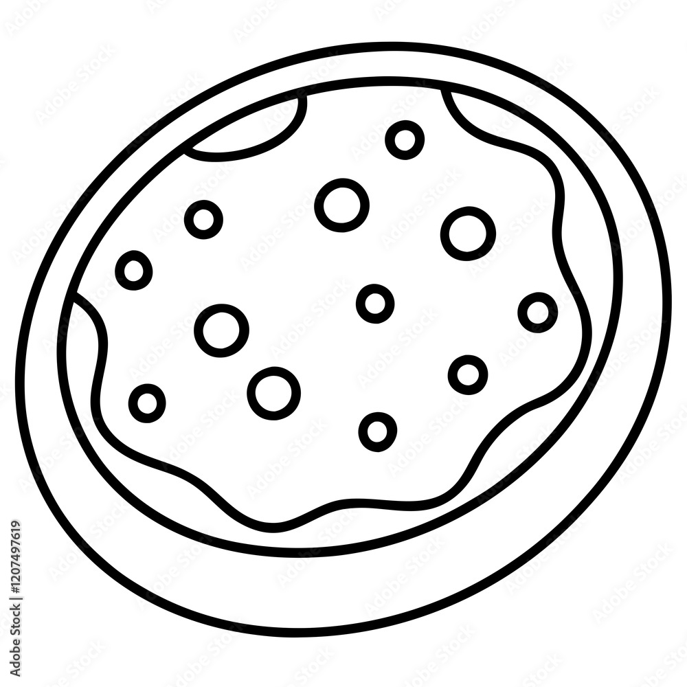 pizza stone line art vector illustration pizza stone line art vector illustration