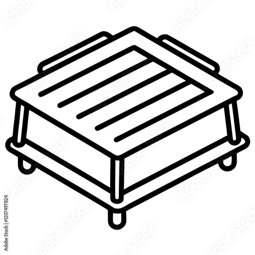 cooling rack line art vector illustration 