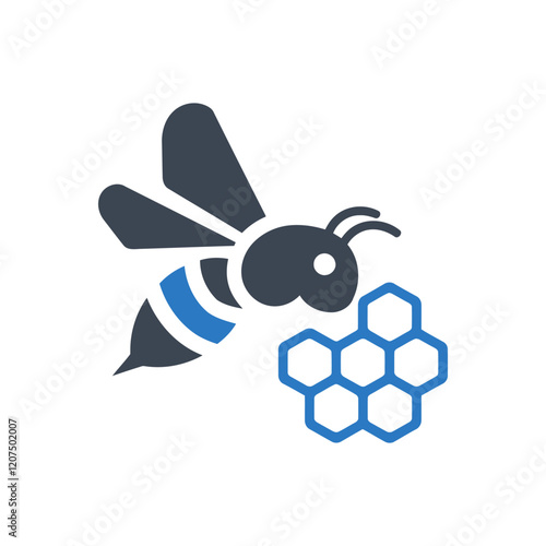Bee and Honeycomb Icon