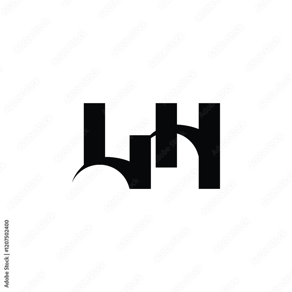 LH monogram logo design letter text name symbol monochrome logotype alphabet character simple logo LH monogram logo design letter text name symbol monochrome logotype alphabet character simple logo